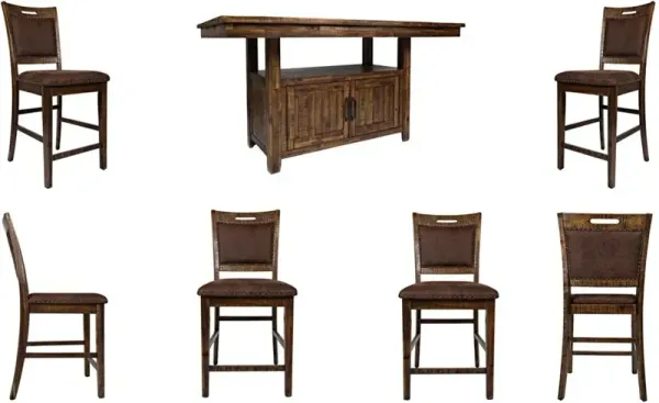 Jofran Inc. Cannon Valley 7 Piece Table and Chair Set