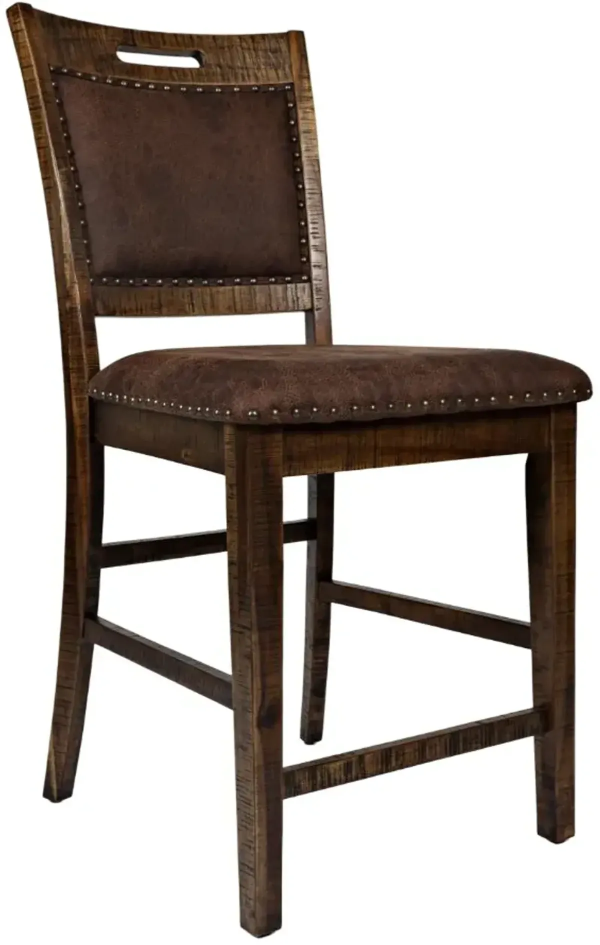 Jofran Inc. Cannon Valley Brown Upholstered Counter Stool