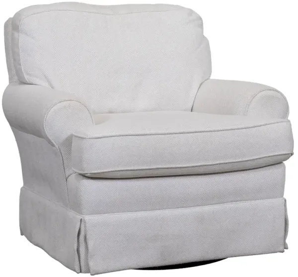 Best Home Furnishings Quinn Simply White Swivel Glider
