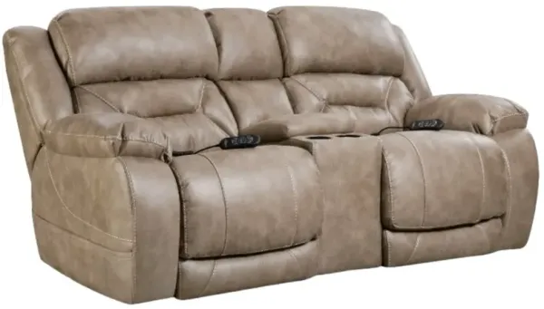 HomeStretch Enterprise Gray 78'' Power Reclining Console Loveseat