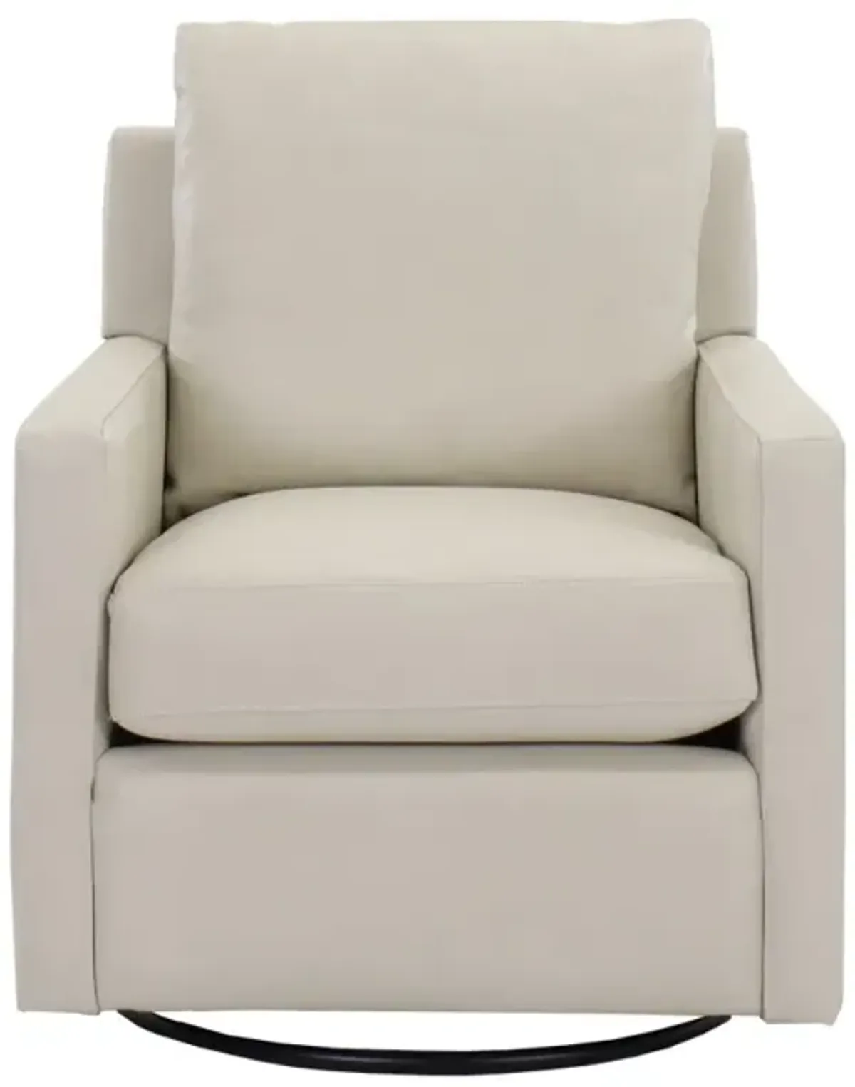 SynergyÂ® 1594 Pearl Leather Swivel Glider