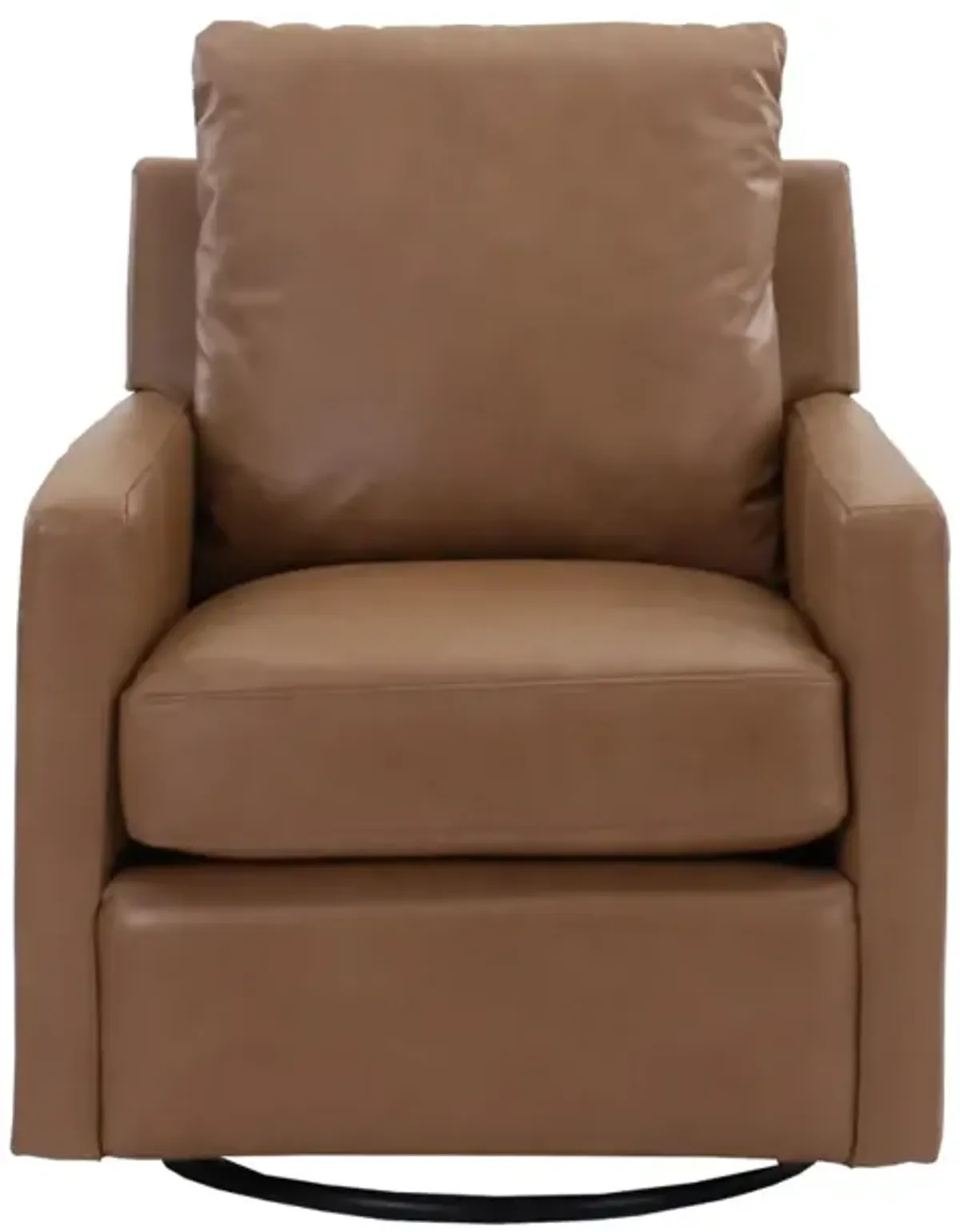 SynergyÂ® 1594 Saddle Leather Swivel Glider