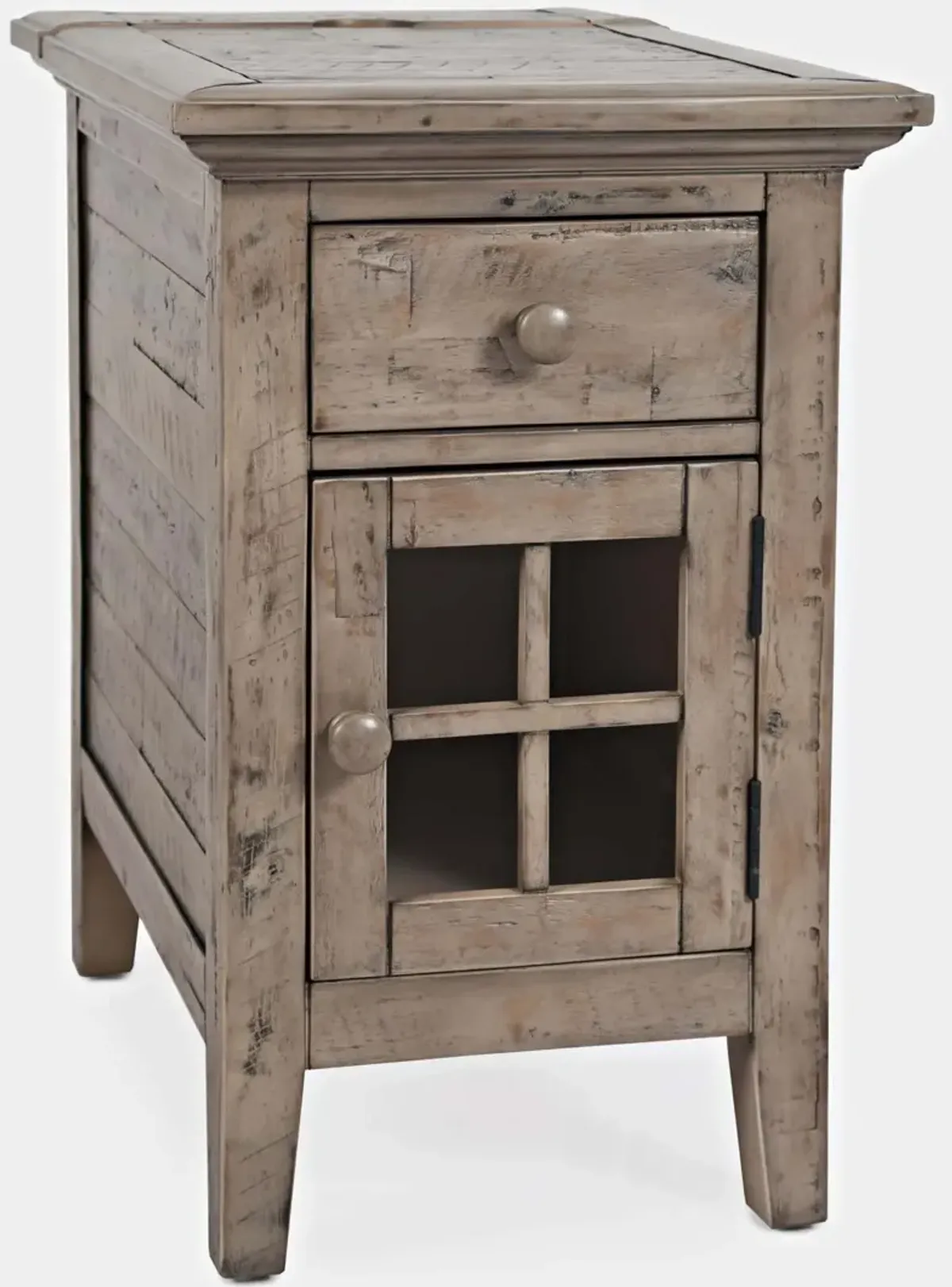 Jofran Inc. Rustic Shores Dark Brown Power Chairside Table