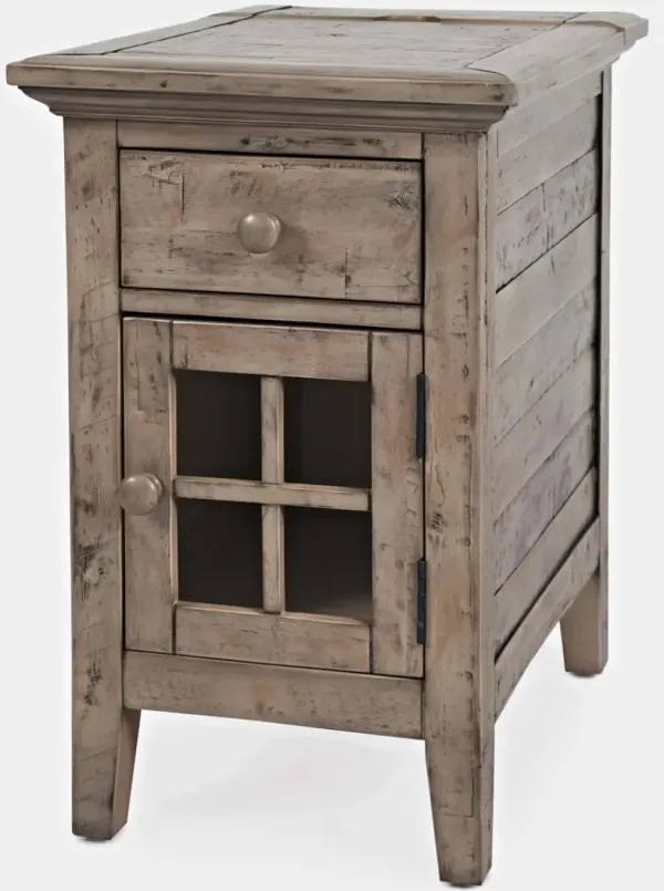 Jofran Inc. Rustic Shores Dark Brown Power Chairside Table