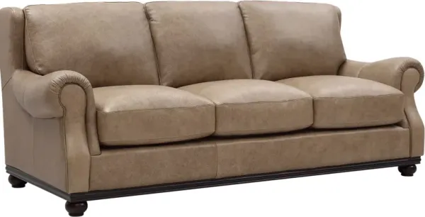 Leather Italia Georgetowne Tilton Beige Sofa