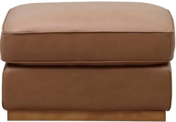 Leather Italia Georgetowne Mason Brown Ottoman