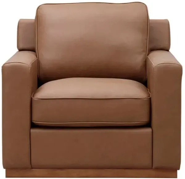 Leather Italia Georgetowne Mason Brown Chair