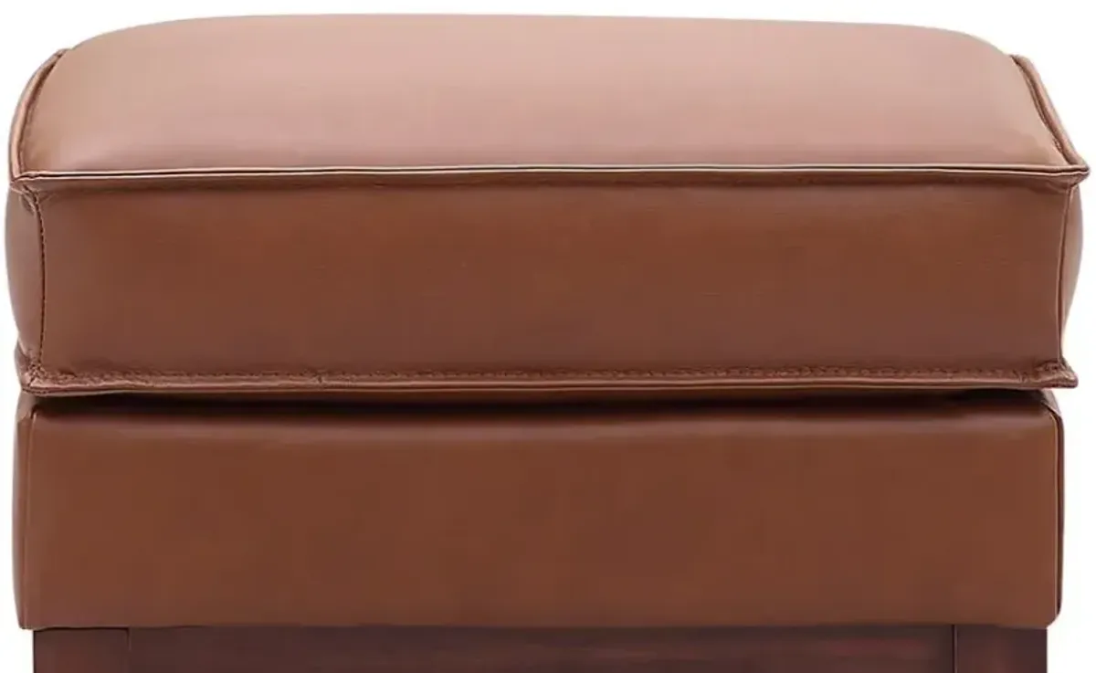 Leather Italia Georgetowne Weston Highland Saddle Ottoman