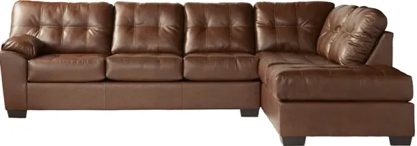 Hughes FurnitureÂ® 2-Piece San Marino Hazelnut Right-Arm Facing Sofa Sectional and Chaise