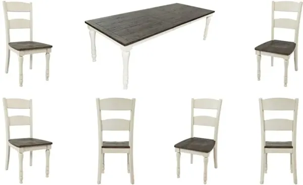 Jofran Inc. Madison County Table and 6 Side Chairs Dining Set