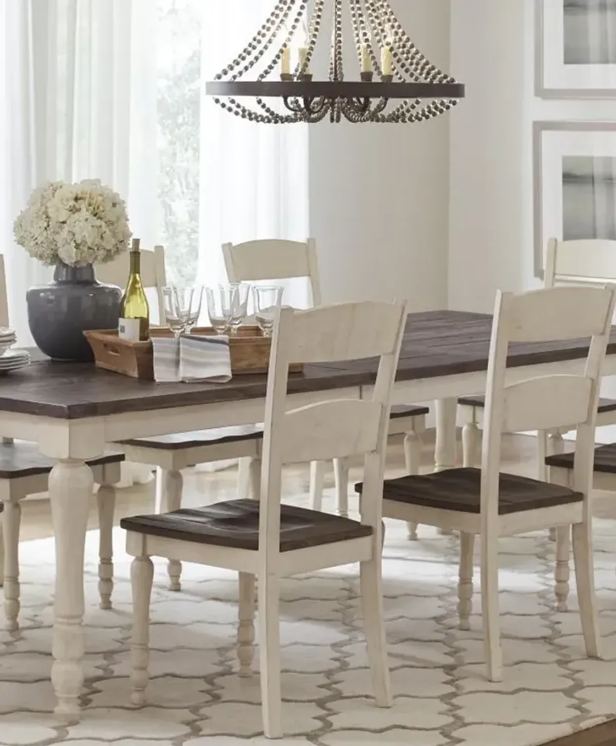 Jofran Inc. Madison Country 5-Piece Vintage White Dining Set