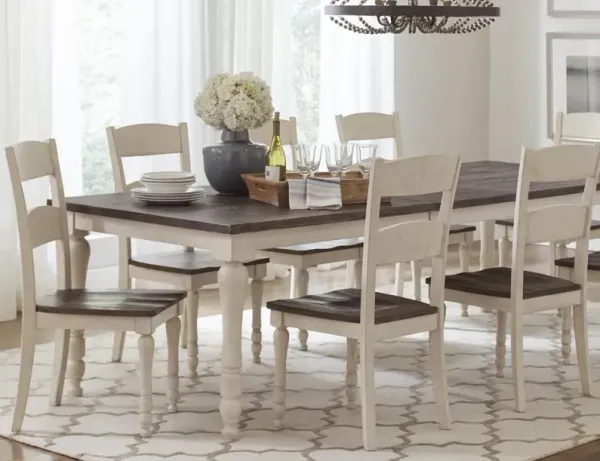 Jofran Inc. Madison Country 7-Piece Vintage White Dining Set