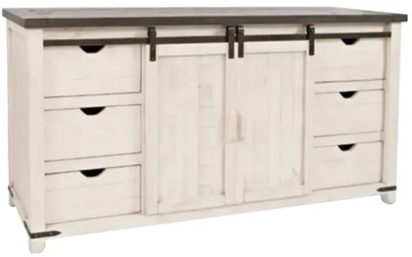 Jofran Inc. Madison County Vintage White Barn Door Server