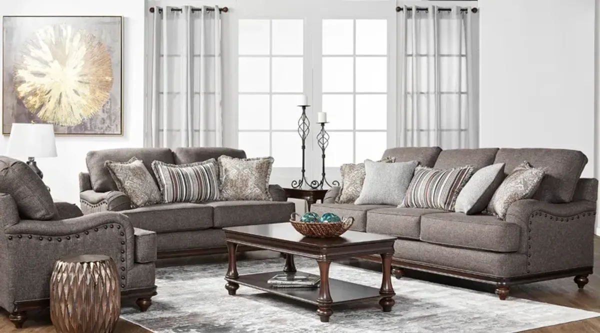 Hughes FurnitureÂ® 17200T 3-Piece Dark Brown Living Room Tables Set