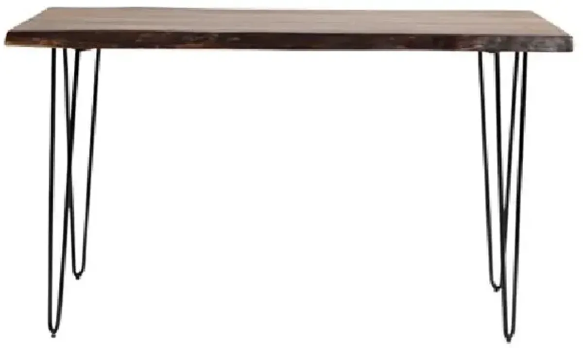 Jofran Inc. Nature's Edge Chestnut Console Table with Black Base