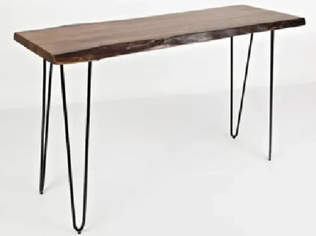 Jofran Inc. Nature's Edge Chestnut Console Table with Black Base