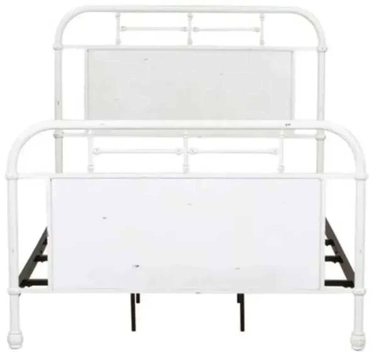 Liberty Furniture Vintage Antique White Youth Twin Distressed Metal Bed