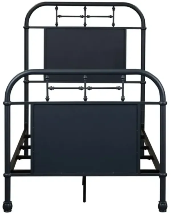 Liberty Furniture Vintage Navy Youth Twin Metal Rod Bed