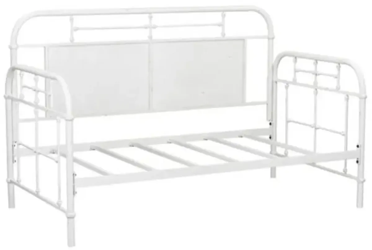Liberty Furniture Vintage Antique White Twin Metal Day Youth Bed