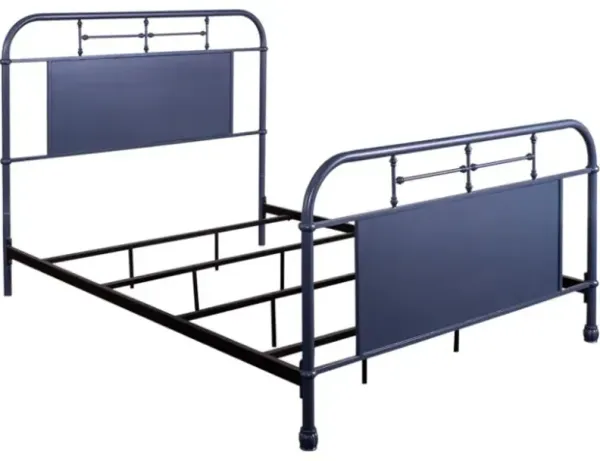 Liberty Furniture Vintage Navy Queen Metal Rod Bed