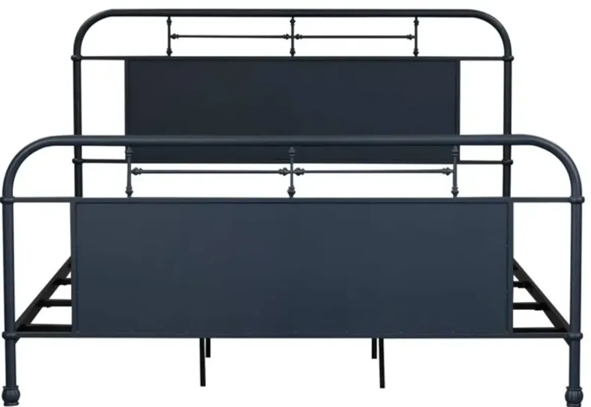 Liberty Furniture Vintage Navy King Metal Rod Bed