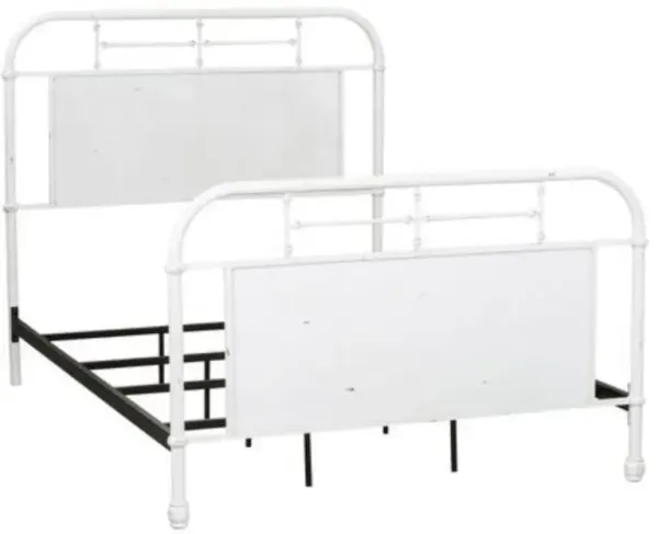 Liberty Furniture Vintage Antique White Youth Full Distressed Metal Bed