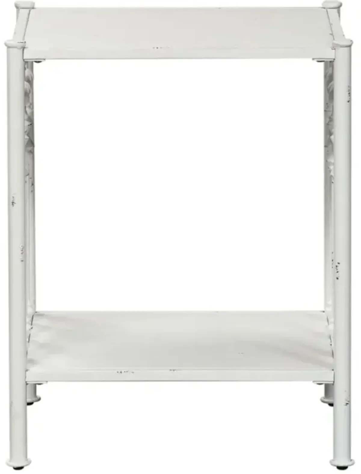 Liberty Furniture Vintage Antique White Open Nightstand