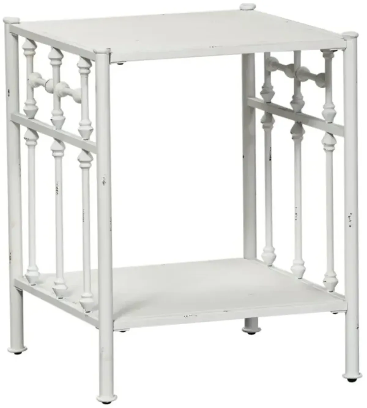 Liberty Furniture Vintage Antique White Open Nightstand