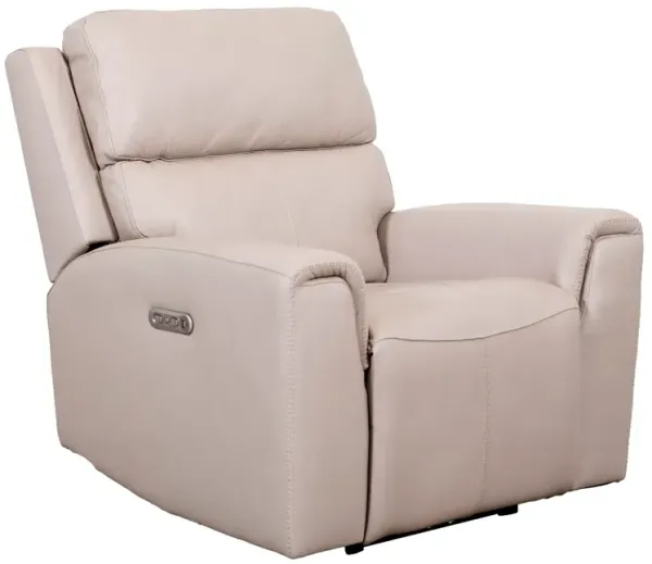 FlexsteelÂ® Jarvis Parchment Leather Power Recliner with Power Headrest