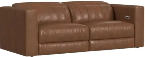 FlexsteelÂ® Austin Chestnut Power Reclining Sofa with Power Headrest