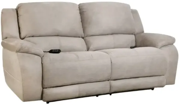 HomeStretch Explorer Nickel Double Power Reclining Sofa