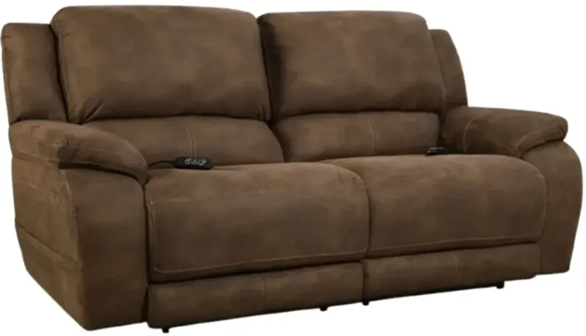 HomeStretch Explorer Espresso Double Power Reclining Sofa