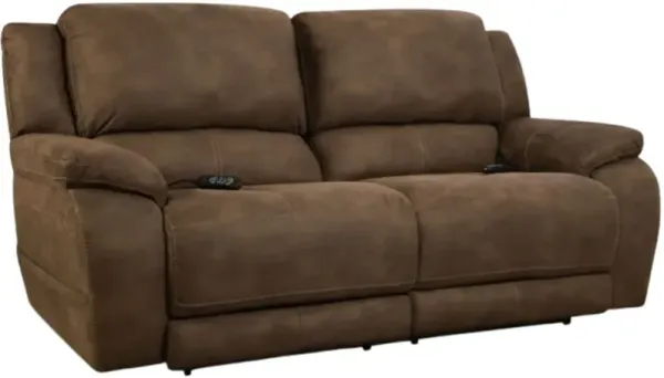 HomeStretch Explorer Espresso Double Power Reclining Sofa