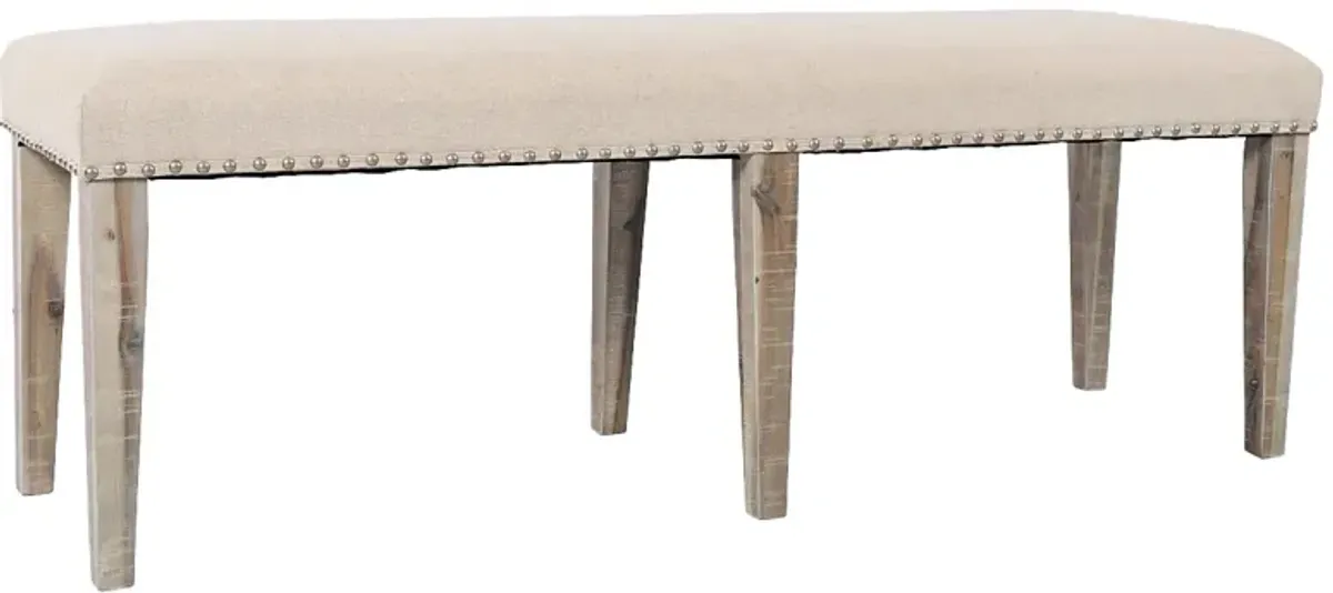 Jofran Inc. Fairview Beige Backless Dining Bench