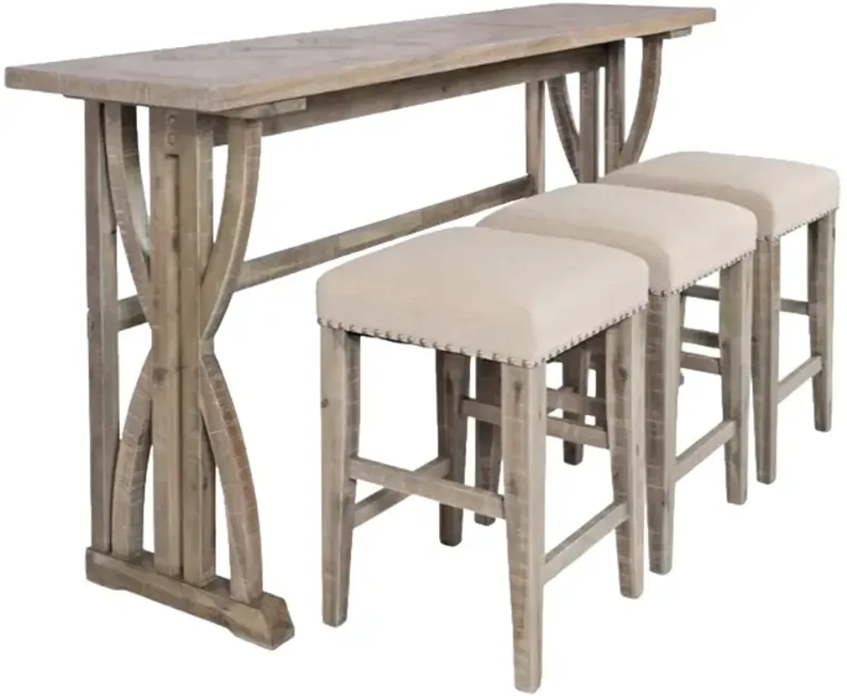 Jofran Inc. Fairview 4-Piece Ash Counter Sofa Console Table Set