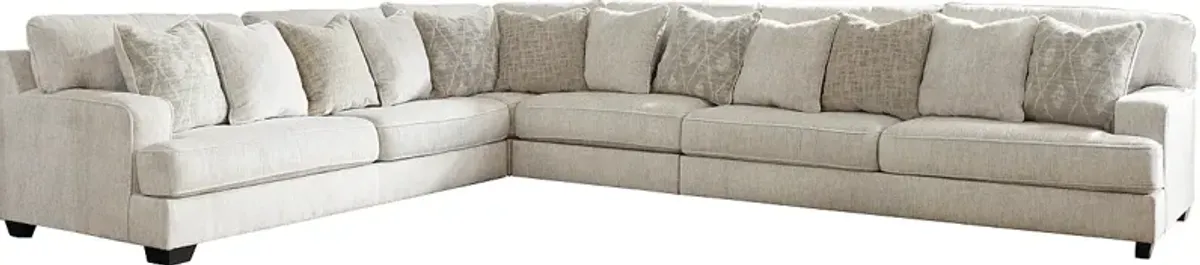 Signature Design by AshleyÂ® Rawcliffe 4-Piece Parchment Sectional