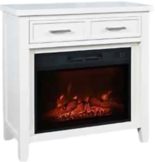 Jofran Inc. Urban Icon White 32" Electric Fireplace Media Console