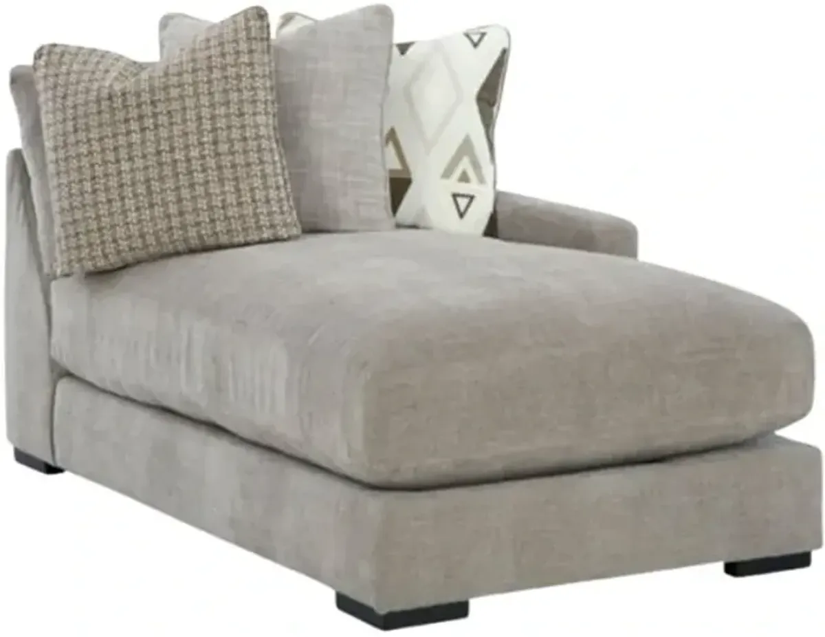 BenchcraftÂ® Aslan Court 6-Piece Pebble Right-Arm Facing Sectional and Chaise