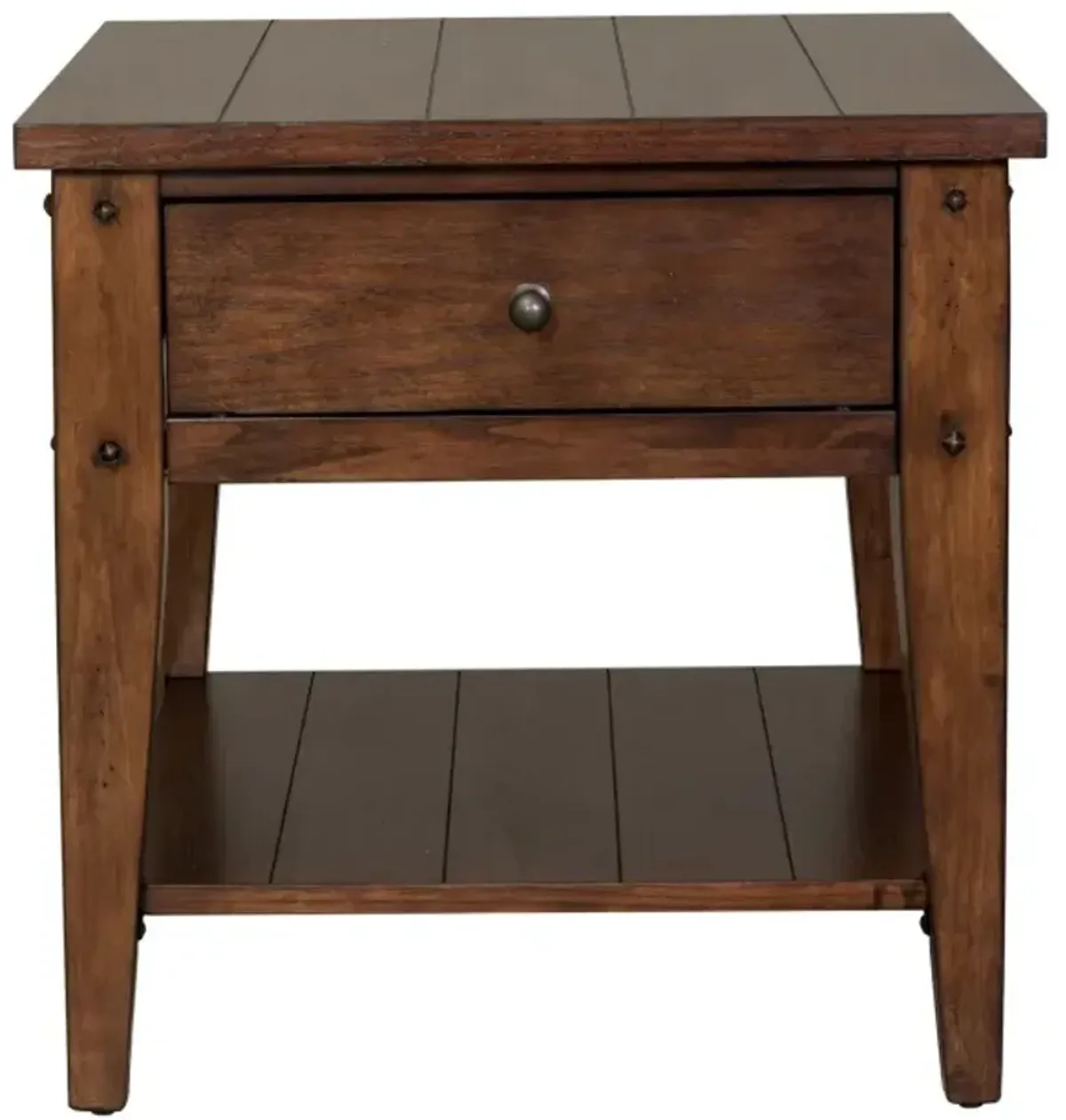 Liberty Furniture Lake House Rustic Brown Oak End Table