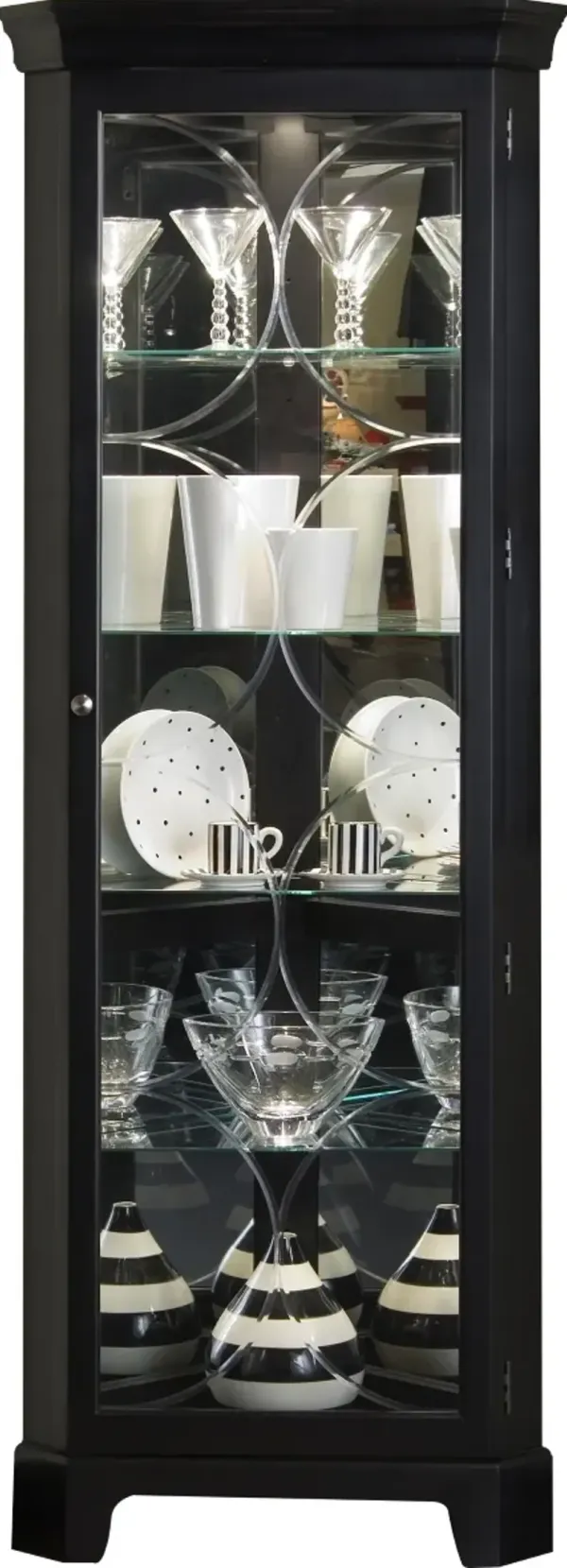 Pulaski PFC Oxford Black Corner Curio