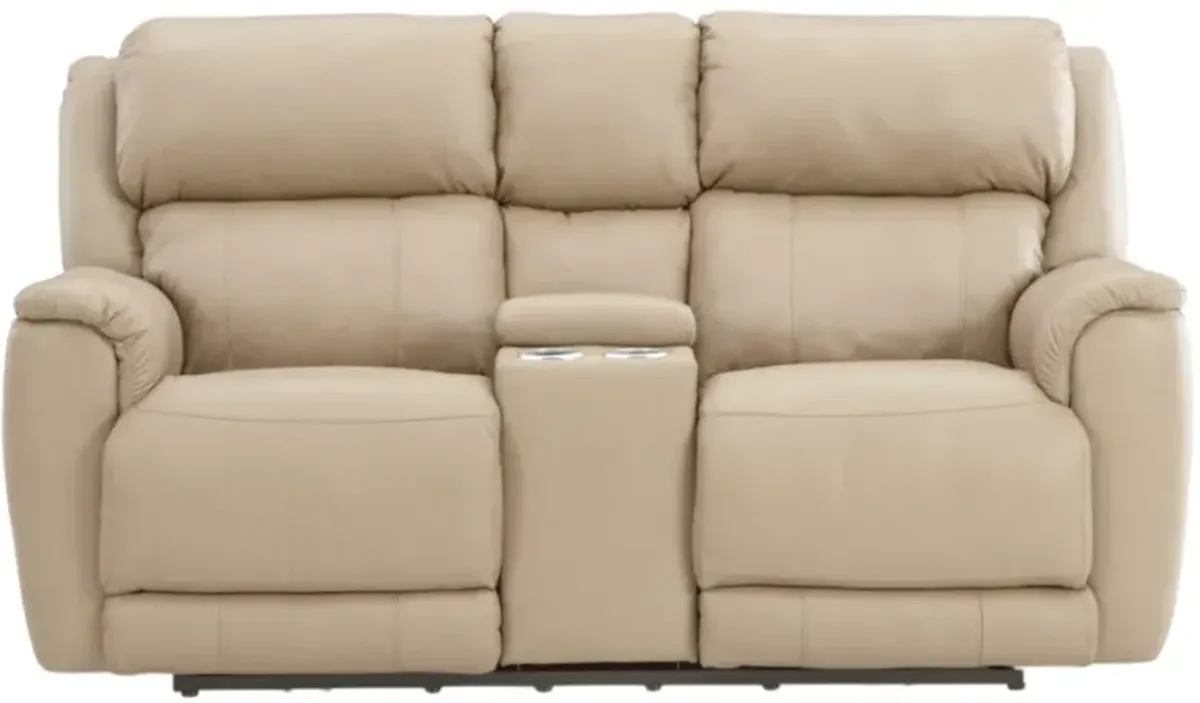 HomeStretch Tuscany Stonewash Power Reclining Loveseat