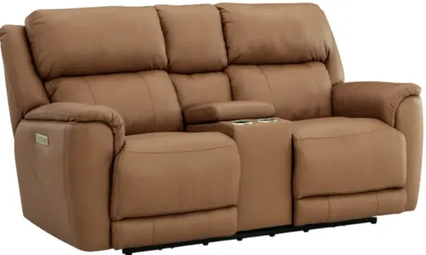 HomeStretch Tuscany Butternut Power Reclining Loveseat