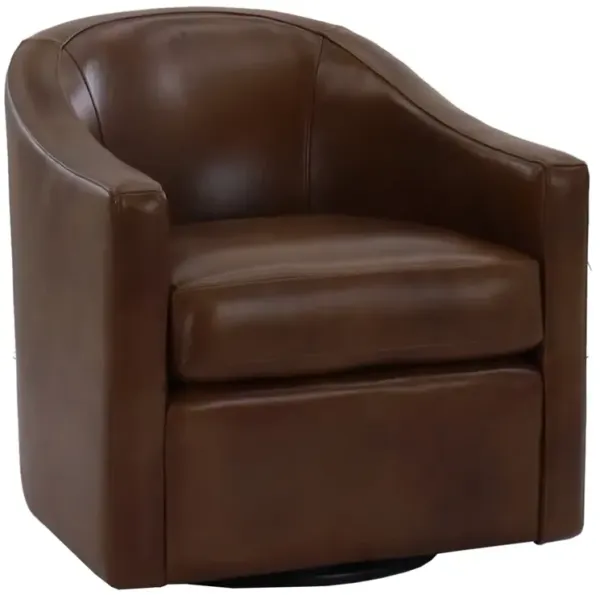 SynergyÂ® 2124 Caramel Leather Swivel Chair