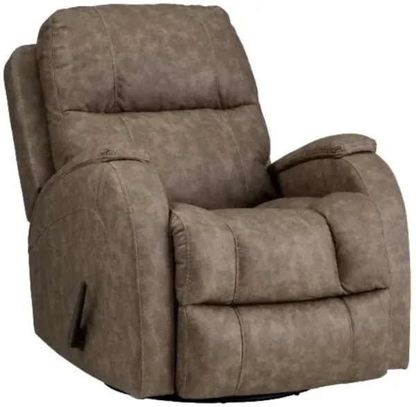 HomeStretch Zena Brown Swivel Glider Recliner