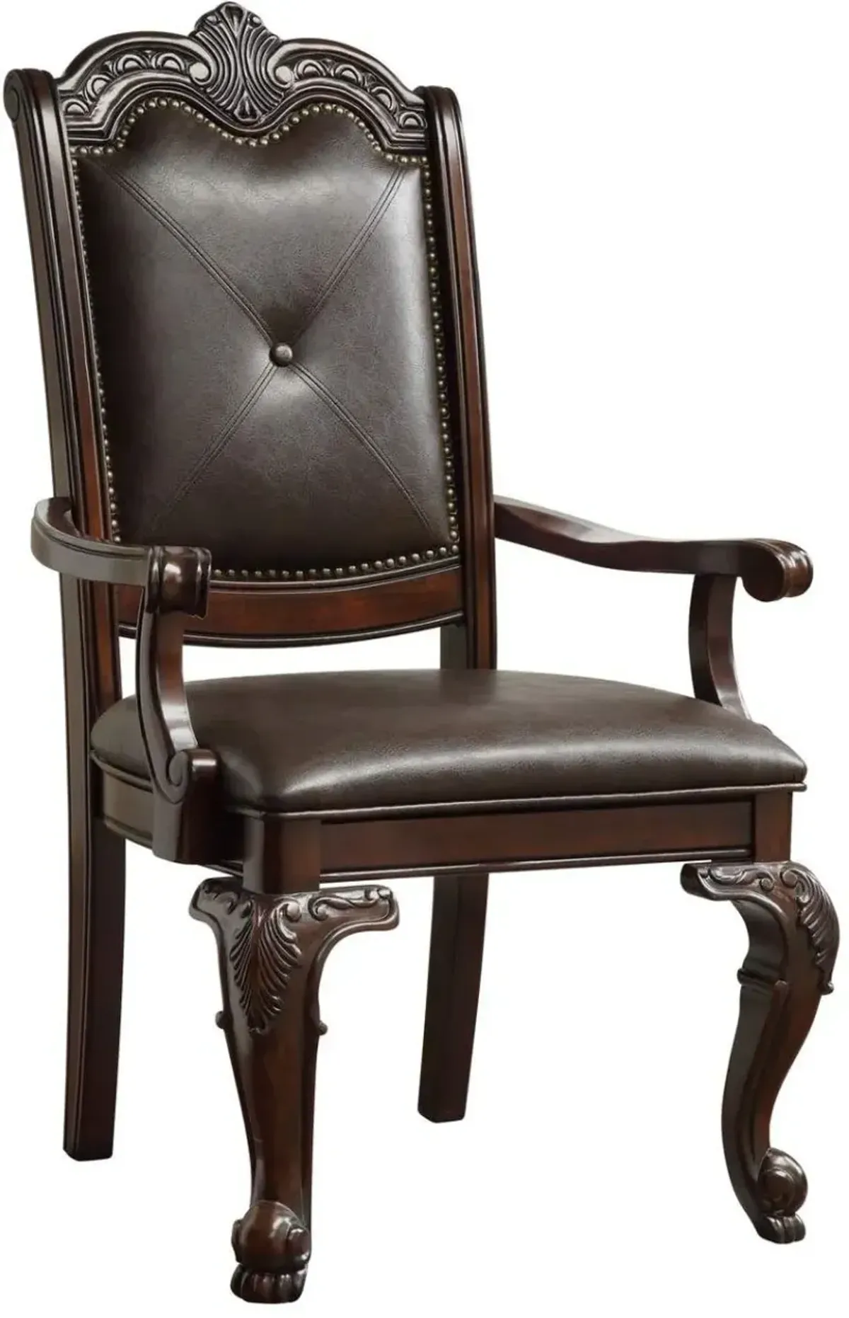 Crown Mark Kiera Brown Dining Arm Chair