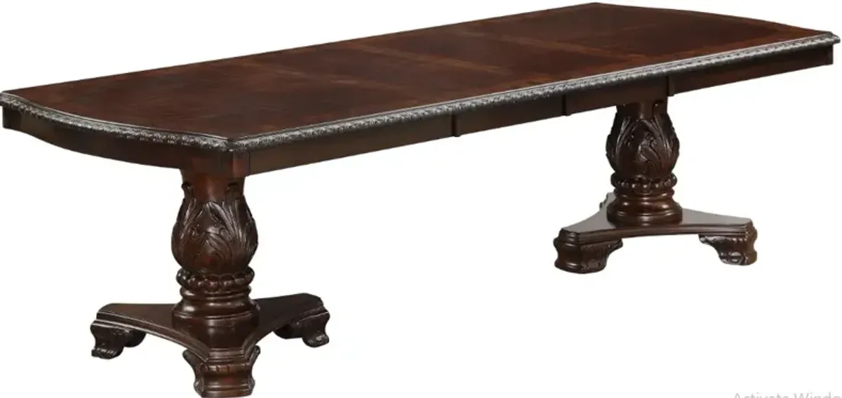 Crown Mark Kiera 5-Piece Brown Dining Table Set