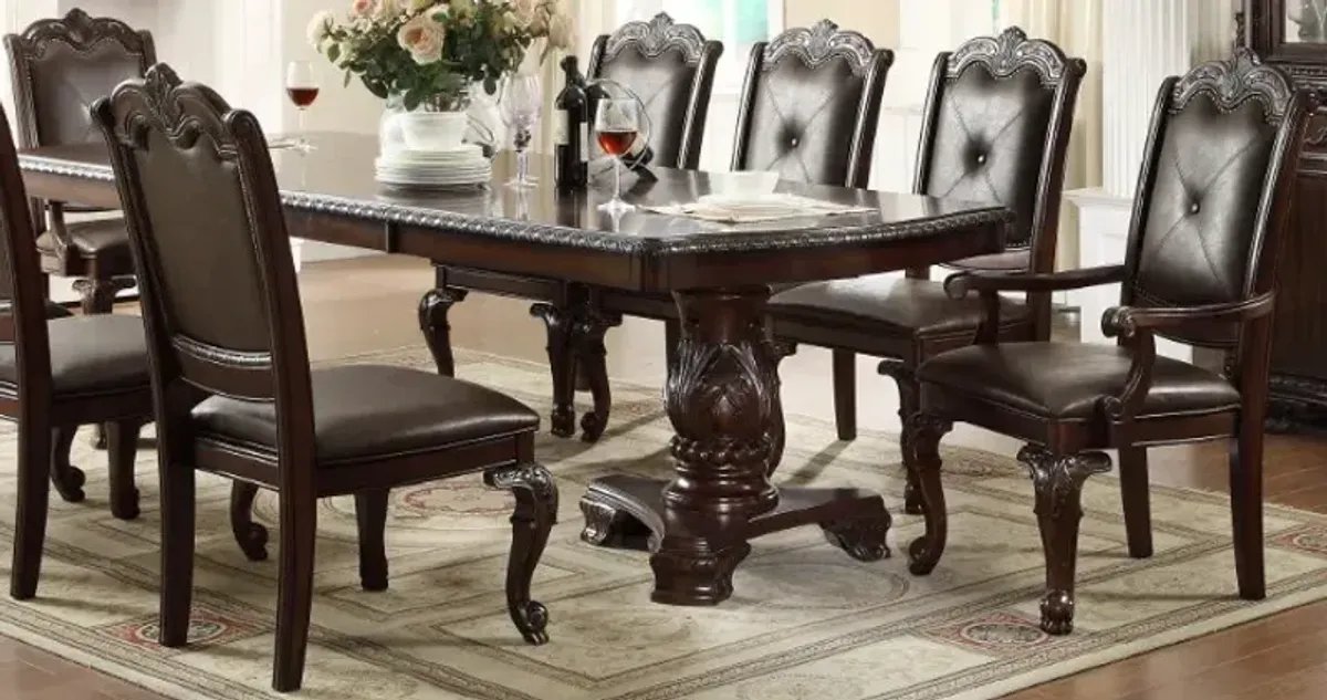 Crown Mark Kiera 7-Piece Brown Dining Table Set