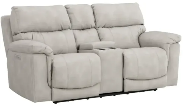HomeStretch Cosmo Taupe Power Reclining Loveseat