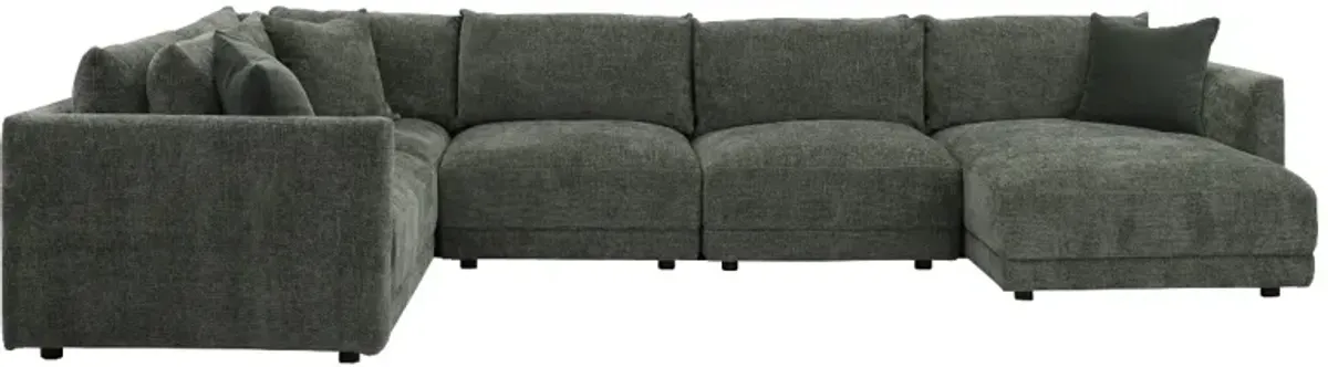 SynergyÂ® 2181 Forest 5 Piece Sectional