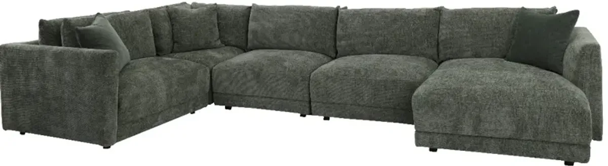 SynergyÂ® 2181 Forest 5 Piece Sectional